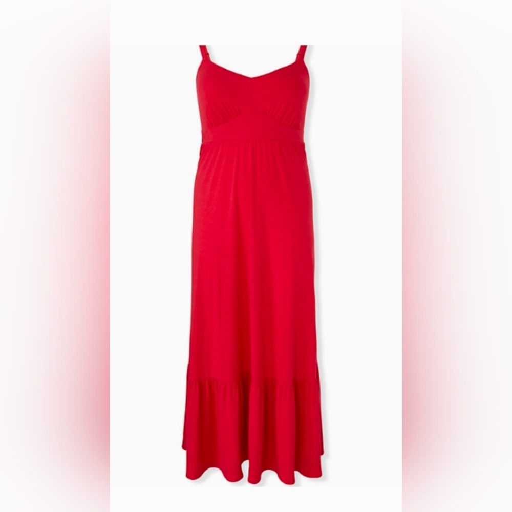 Torrid Red Jersey Maxi Dress